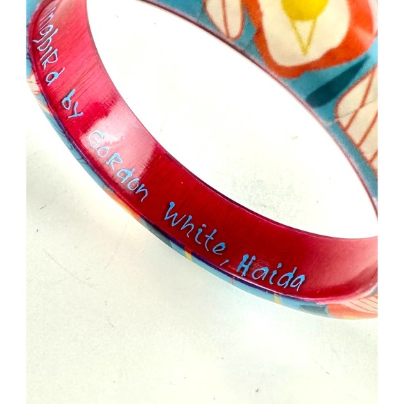 Vintage Native Haida "Hummingbird" Bracelet Signed By Artist Gordon White - Picture 7 of 12